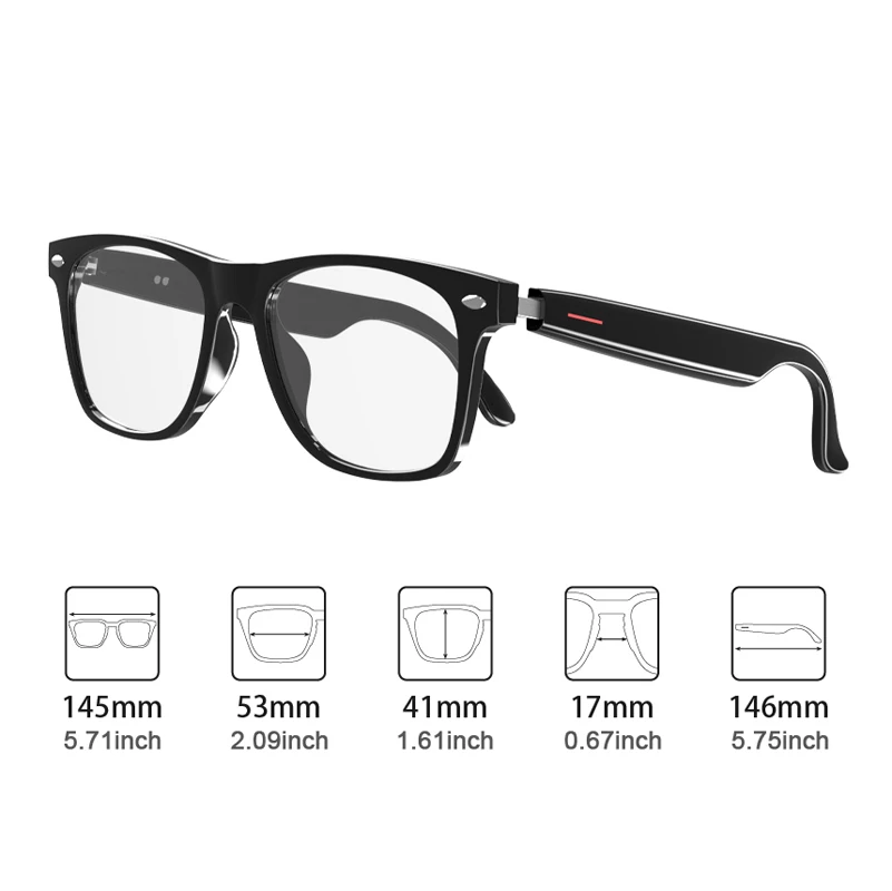 KOIPSSE Smart Glasses for Adults with Built-in Speaker Audio Technology Multifunctional Outdoor Sports High-Value Gift Item