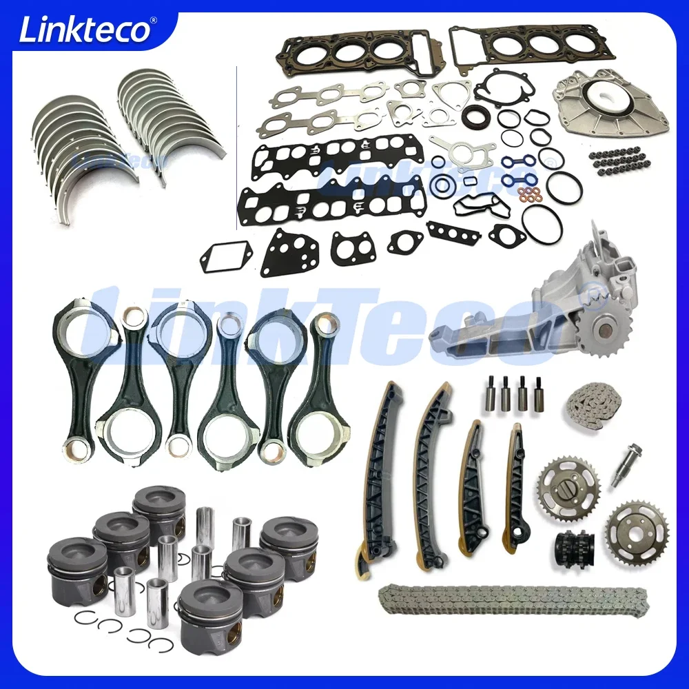 Engine Full Gasket set Con-Rod Bearing Piston Ring Timing chain kit Oil Pump Fit 3.0 T L OM642 For 3.0T MERCEDES-BENZ W166 X166