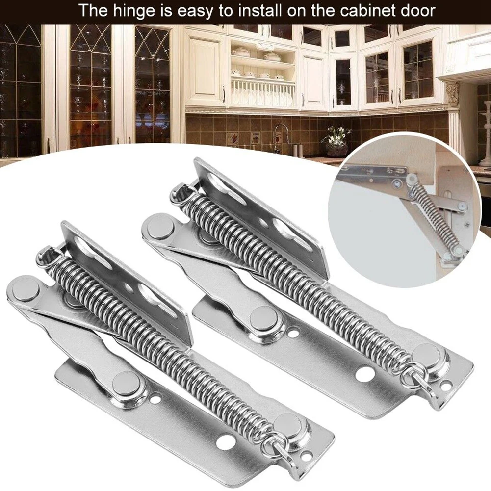 1 Pair Lift-Up Hinge Flap Support With Adjustable Opening Sofa Cabinet Bed Parts  For Toy Box Drawer Window Wardrobe Cabinet