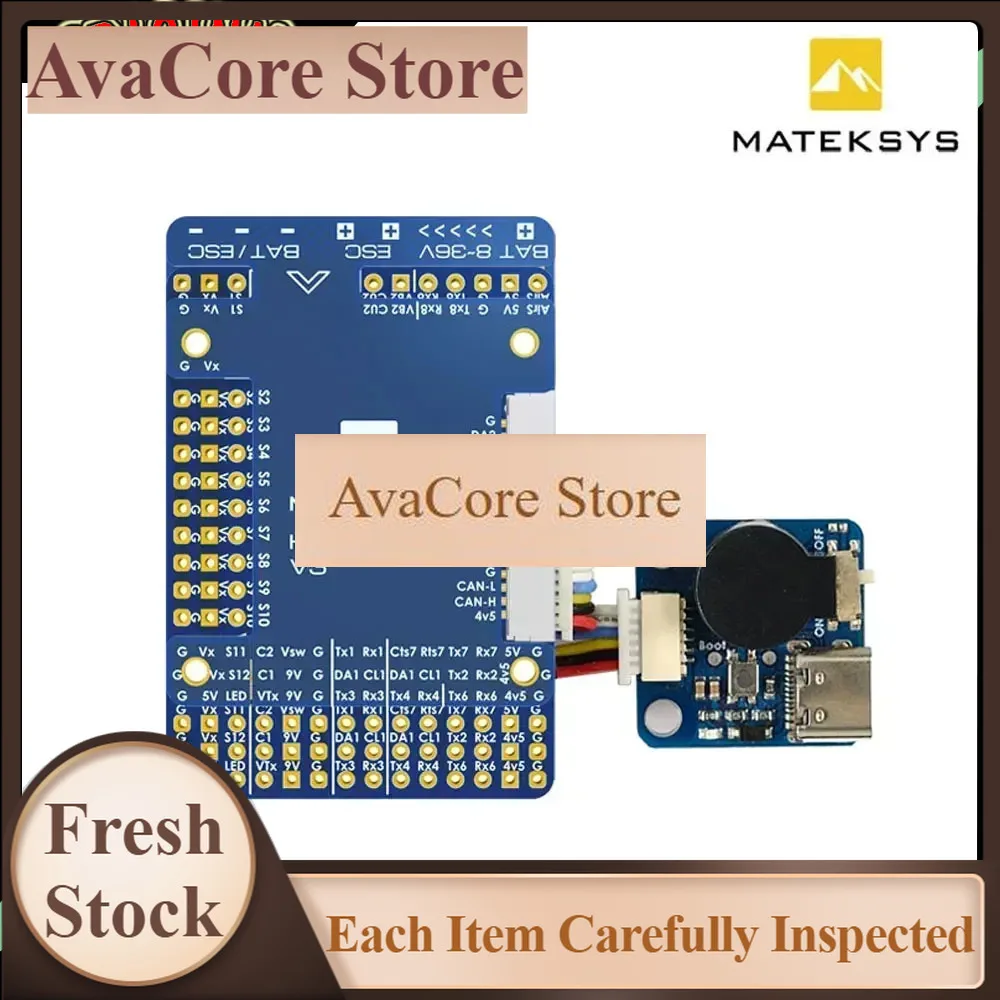 AvaCoreMatek H743-WING V3 Flight Controller – STM32H743VIT6,Built-in OSD, Dual Camera Support,INAV Compatible for FPV Fixed-Wing
