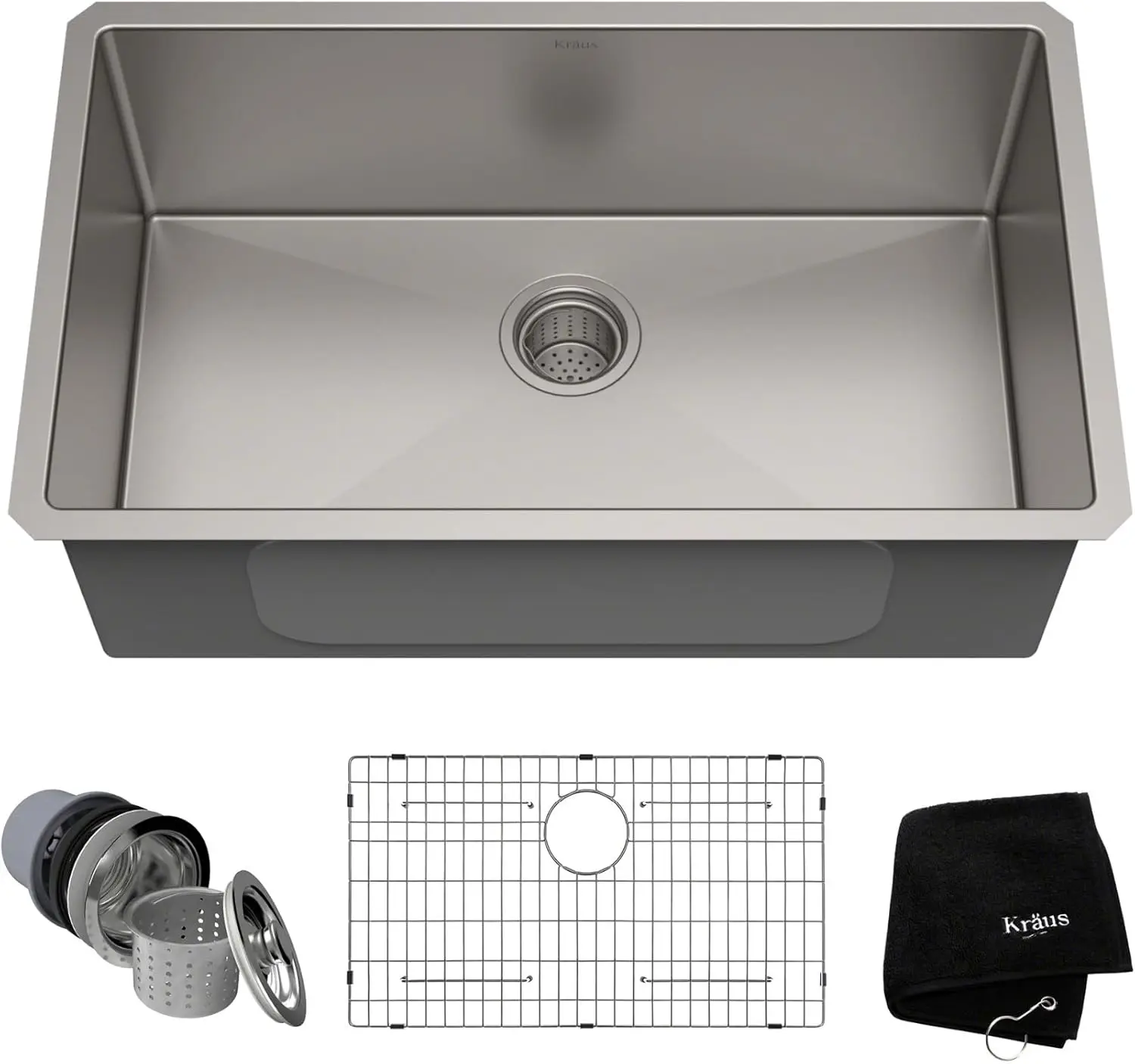 KHU100-30 Kitchen Sink, 30 Inch, Stainless Steel