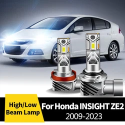 2Pcs Car CANbus LED Headlight High Beam Low Beam Lamp Fog Light BulbS Halogen Replacement Light For Honda INSIGHT ZE2 2009-2023