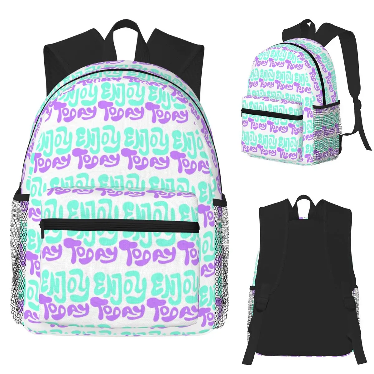 

Enjoy Today Student Backpack School Bag Hiking Travel Daypack for Men Women Fashion Bookbag Shoulder Bags