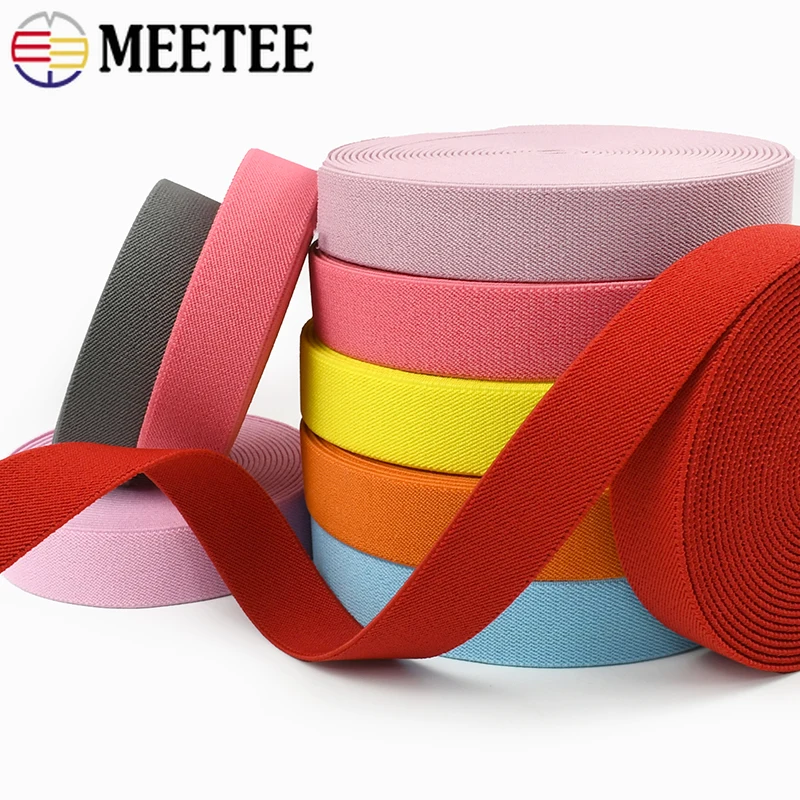 2/5Meters 25-40mm Elastic Band For Sewing Garment Trousers Pants Stretch Strap Belt Fabric Rubber Tape DIY Clothes Accessories