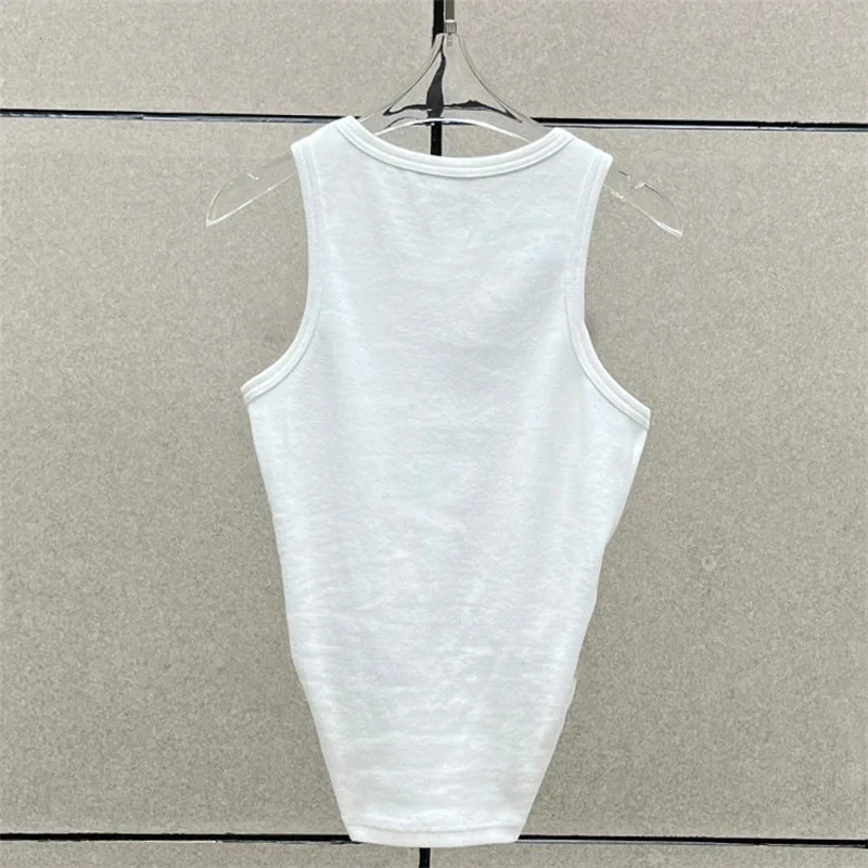 Women t-shirts New twisted flower knotted sleeveless top for summer 2025 Elastic slim pure cotton women's vest corset crop top image 2