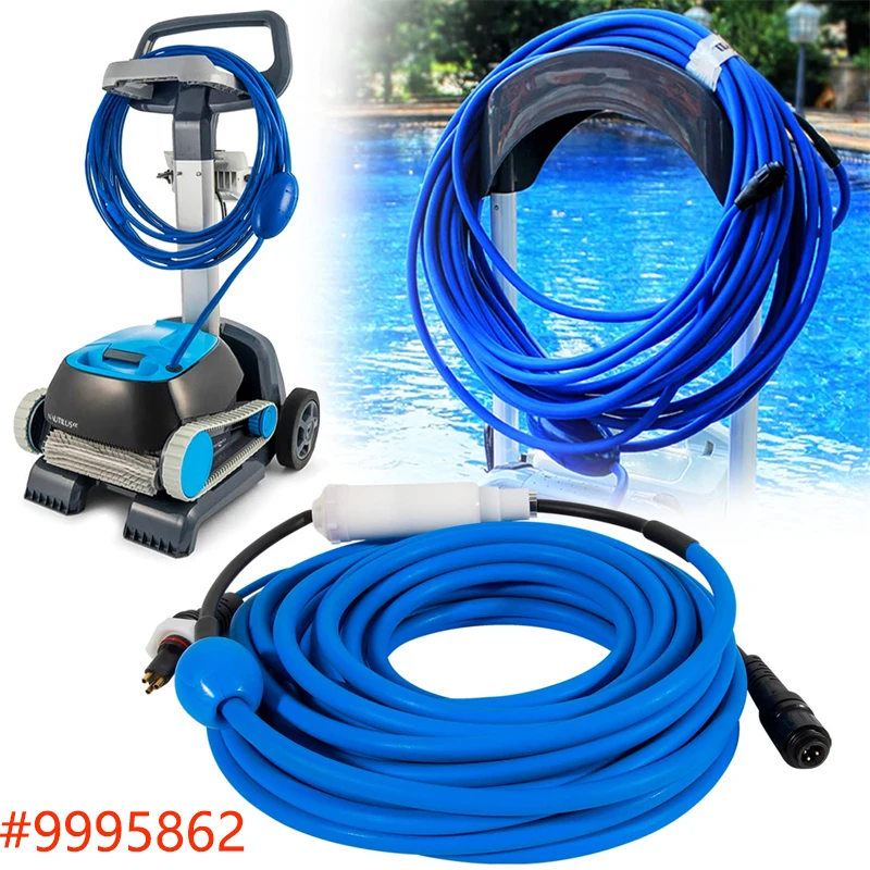 9995862 18M DIY Cable & Swivel 2 Wire Replacement Parts for Dolphin Pool Cleaners M200, Nautilus CC Plus, Maytronics 9995862-DIY