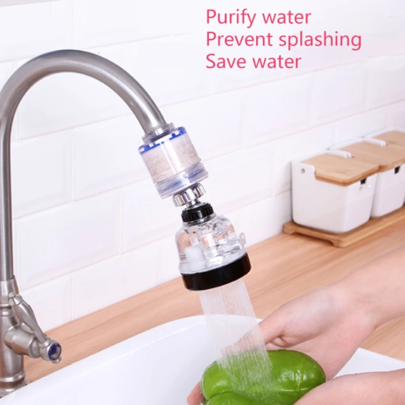 360 Degree Rotating Shower Faucet Splashproof Dechlorination Water Purify Three Gears Adjustable Water Saving Filter Kitchen Acc