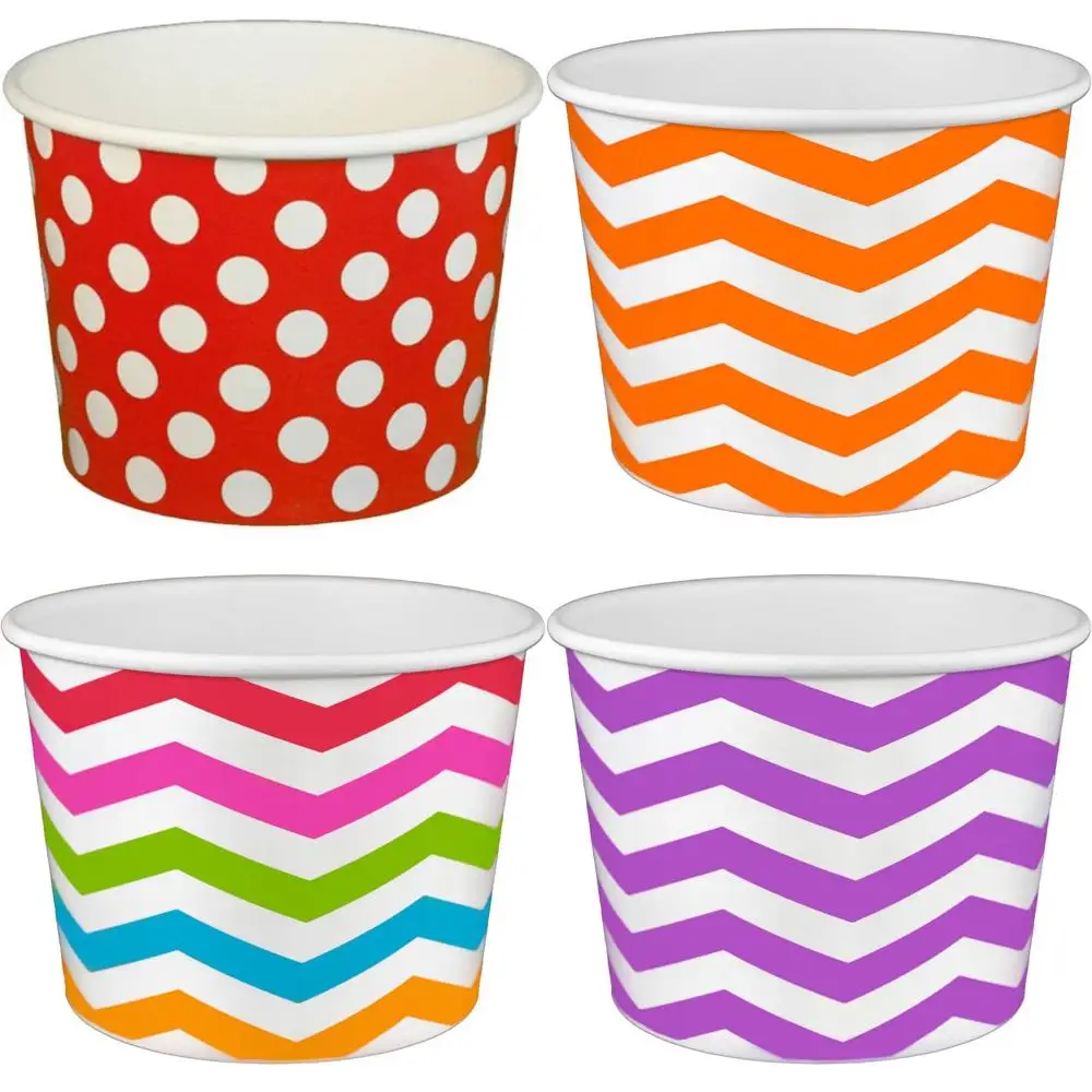 

Красный дизайн в горошек — 1000 одноразовых чашек для йогурта, 16 унций