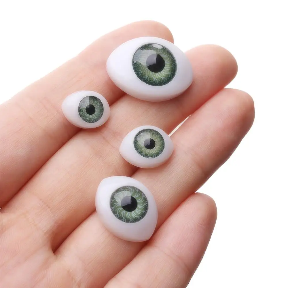 Lot De 8 Demi-yeux De Rechange 16 Mm Pour Poupées Reborn Et Ours – Acrylique, 4 Couleurs Aléatoires
