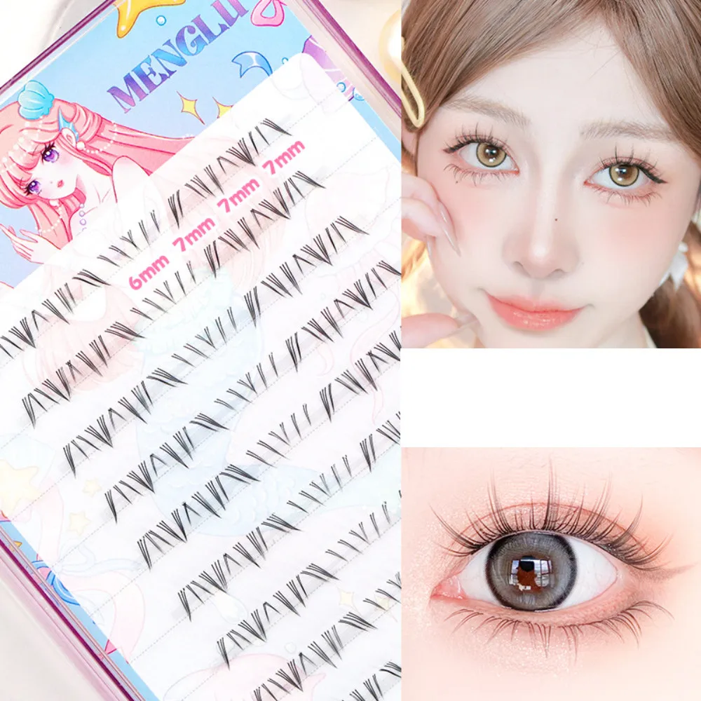 10-reihige neue modische Feen-Unterwimpern, natürlich, segmentiert, künstliche Wimpern, Pfropfen, photogenes Licht, Make-up-Zubehör
