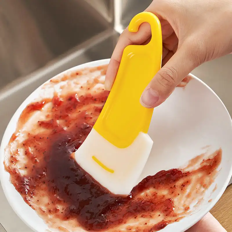 Silicone Cleaning Scraper Easy To Clean Dish Cleaning Scraping Spatula Messy Pan Bowl Squeegee Kitchen Tools Kitchen Accessories