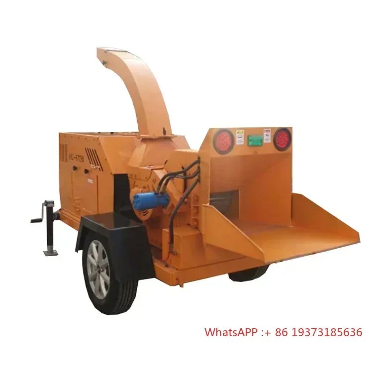 Garden Waste Tree Branches Shredder Forest Machinery Wood Chipper Mobile Diesel Engine Wood Chipper Shredder Branch Wood Chipper