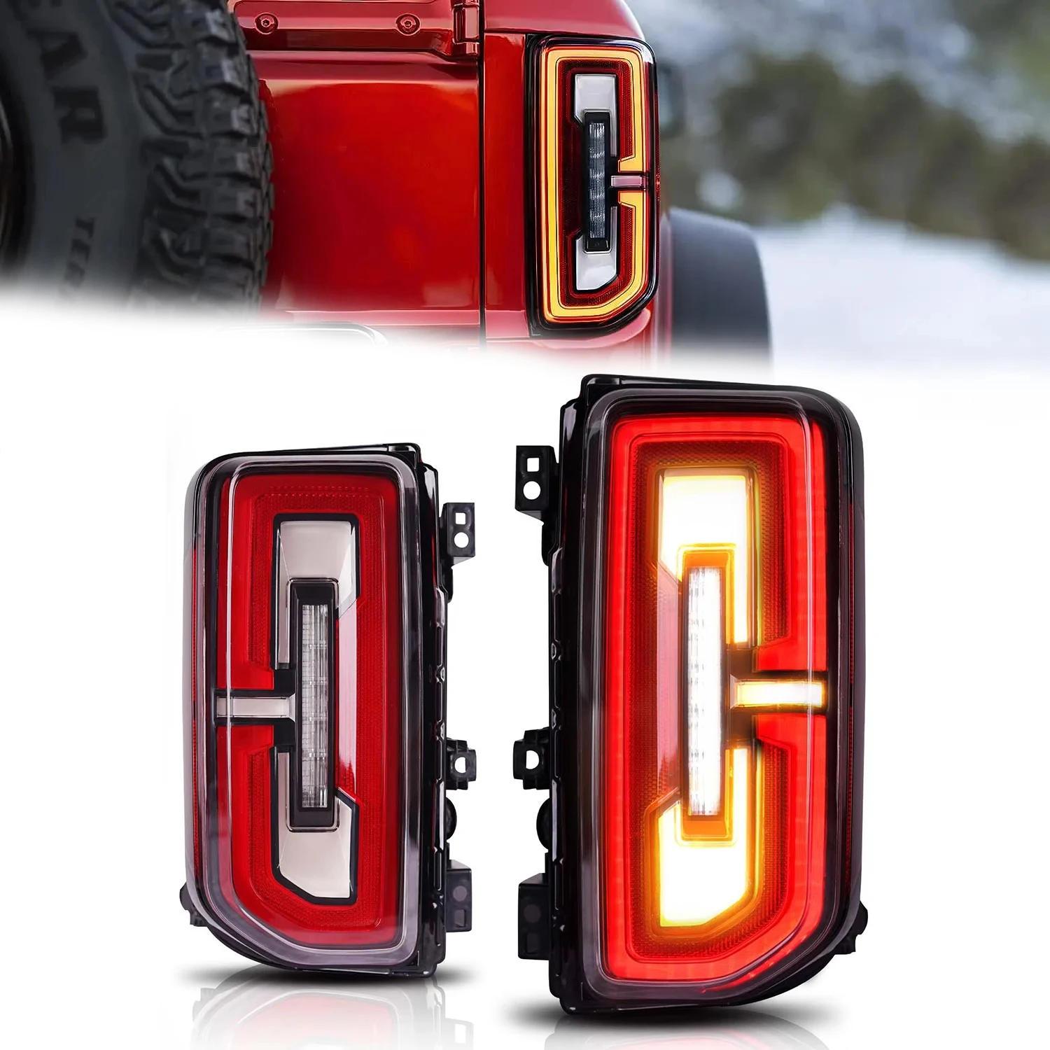 

LED Tail Light For 2021-2023 Rear Running Lamp Brake Reverse Dynamic Turn Signal