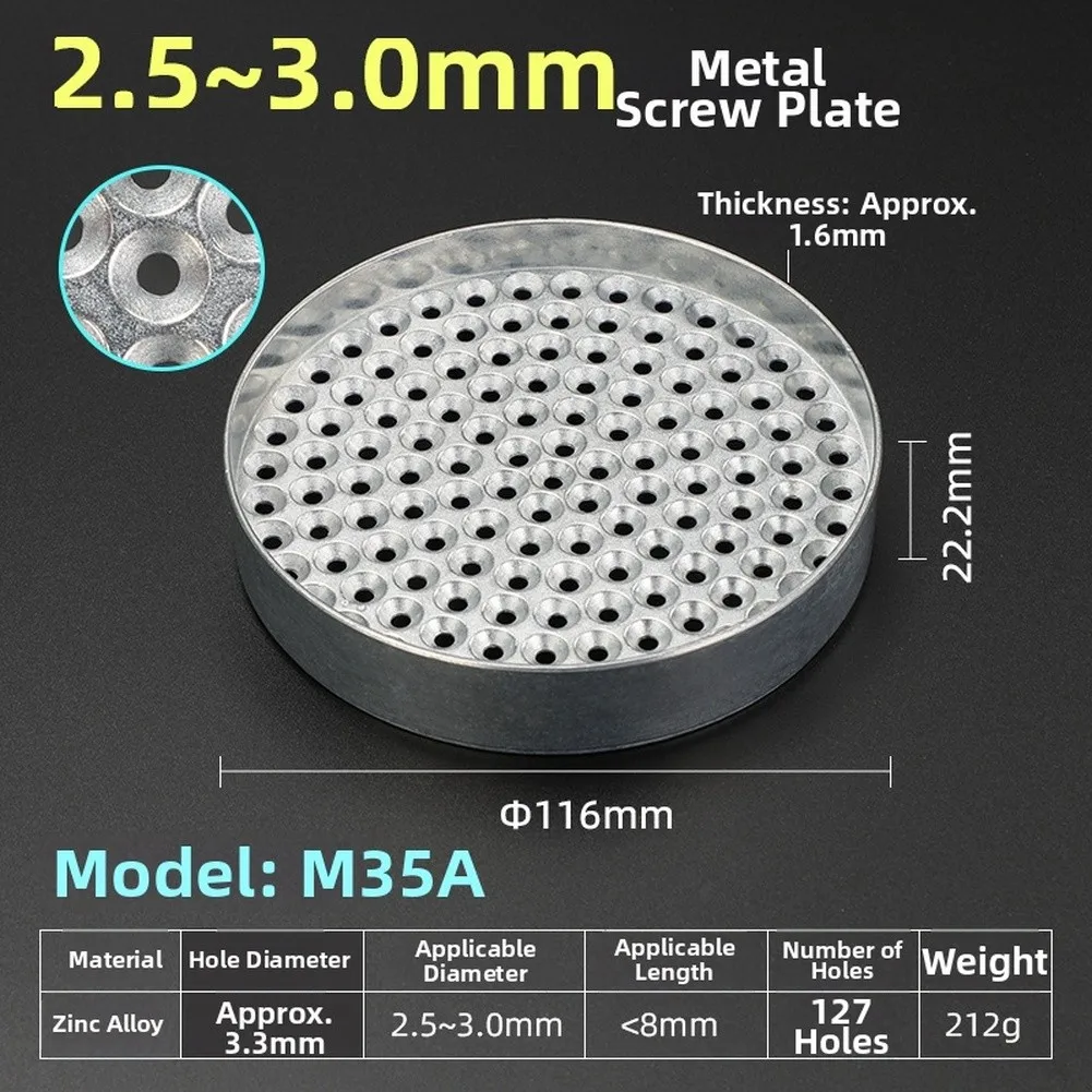 1pc Stackable Zinc Alloy Screw Organizer Tray Rust Resistant Magnetic Parts Holder For M1.0-4.0mm Screws Workshop Tool