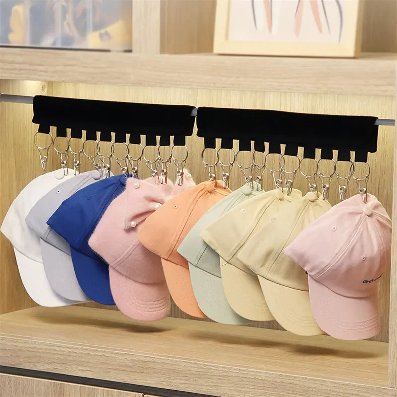 

Hat Storage Artifact Hanging Baseball Hat Clip Hanging Wall Type Dormitory Wardrobe Behind Household Door Hat Display Rack