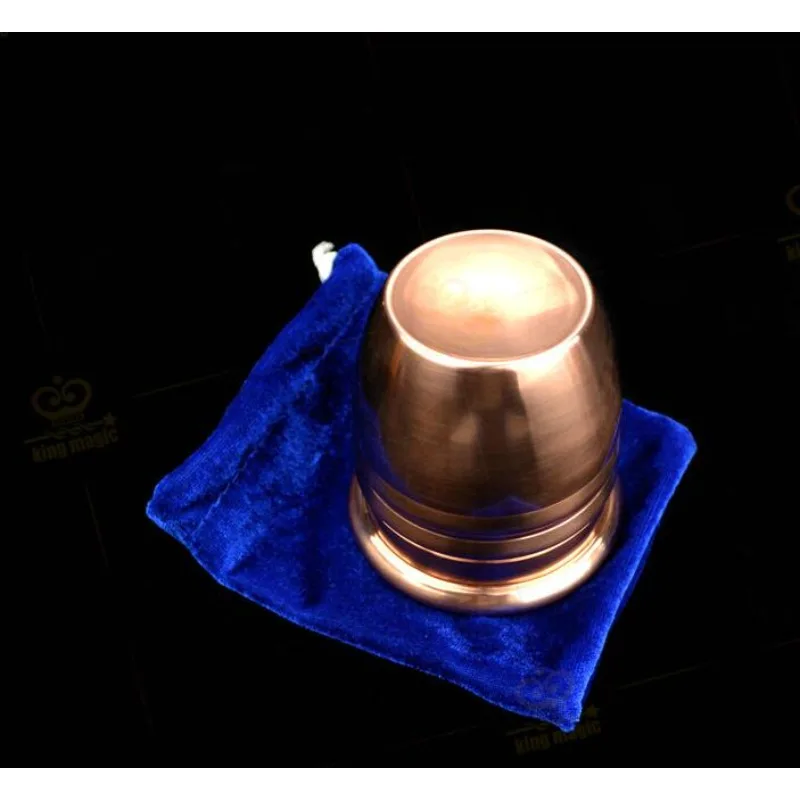 

Медный герметизирующий стаканчик, чашки и шарики для фокусов, волшебные фрезерные станки, профессиональный реквизит для фокусников, аксессуары для сценических трюков с крупным планом