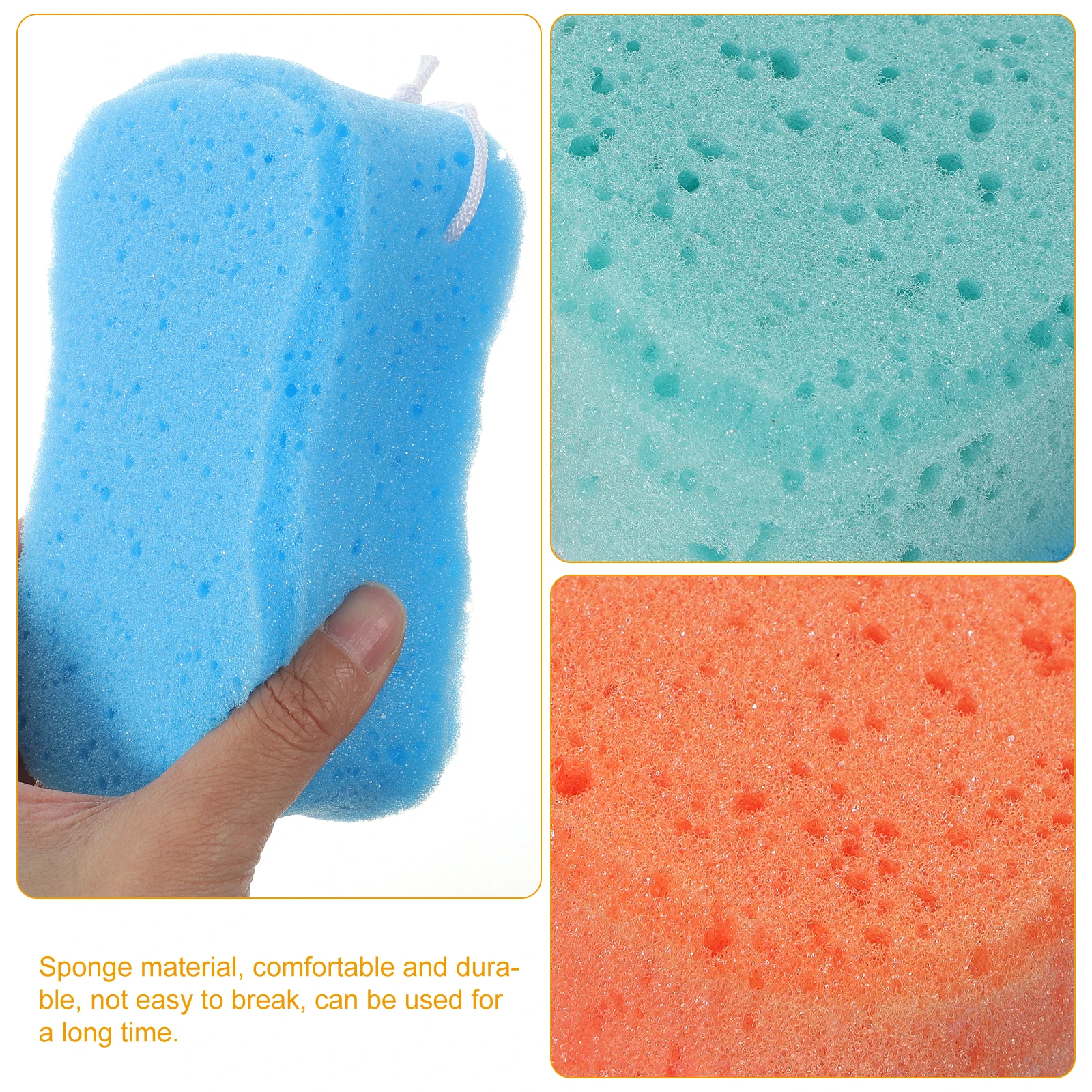 

8pcs Bath Sponge Shower Scrubber Body Loofah Exfoliator Soft Material Rich Foam Massage Skin Remove Dead Relieve Fatigue Simple
