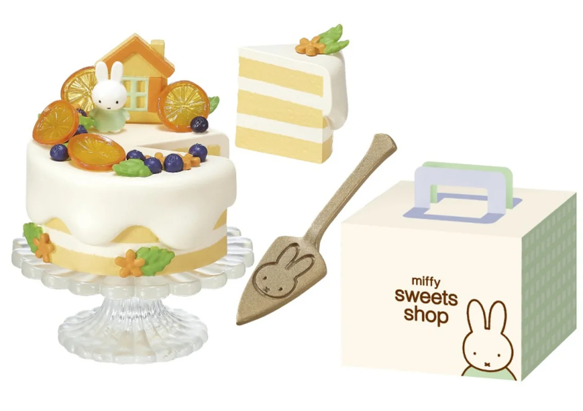 Original re-ment miffy coelho sobremesa e loja de doces em miniatura jogar casa caixa cega ornamento anime figura modelo brinquedos presentes