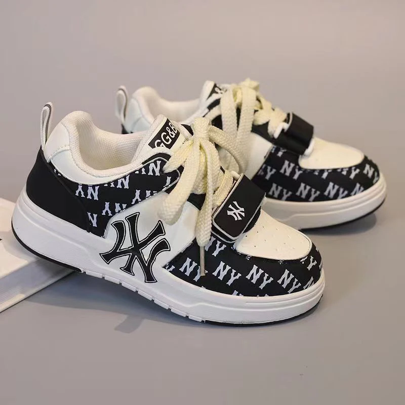 Kinder Sneakers Voor Meisje 2023 Herfst Nieuw Modemerk Printschoenen Kid Sneakers Jongen Kind Haak & Loop Veterjoggi