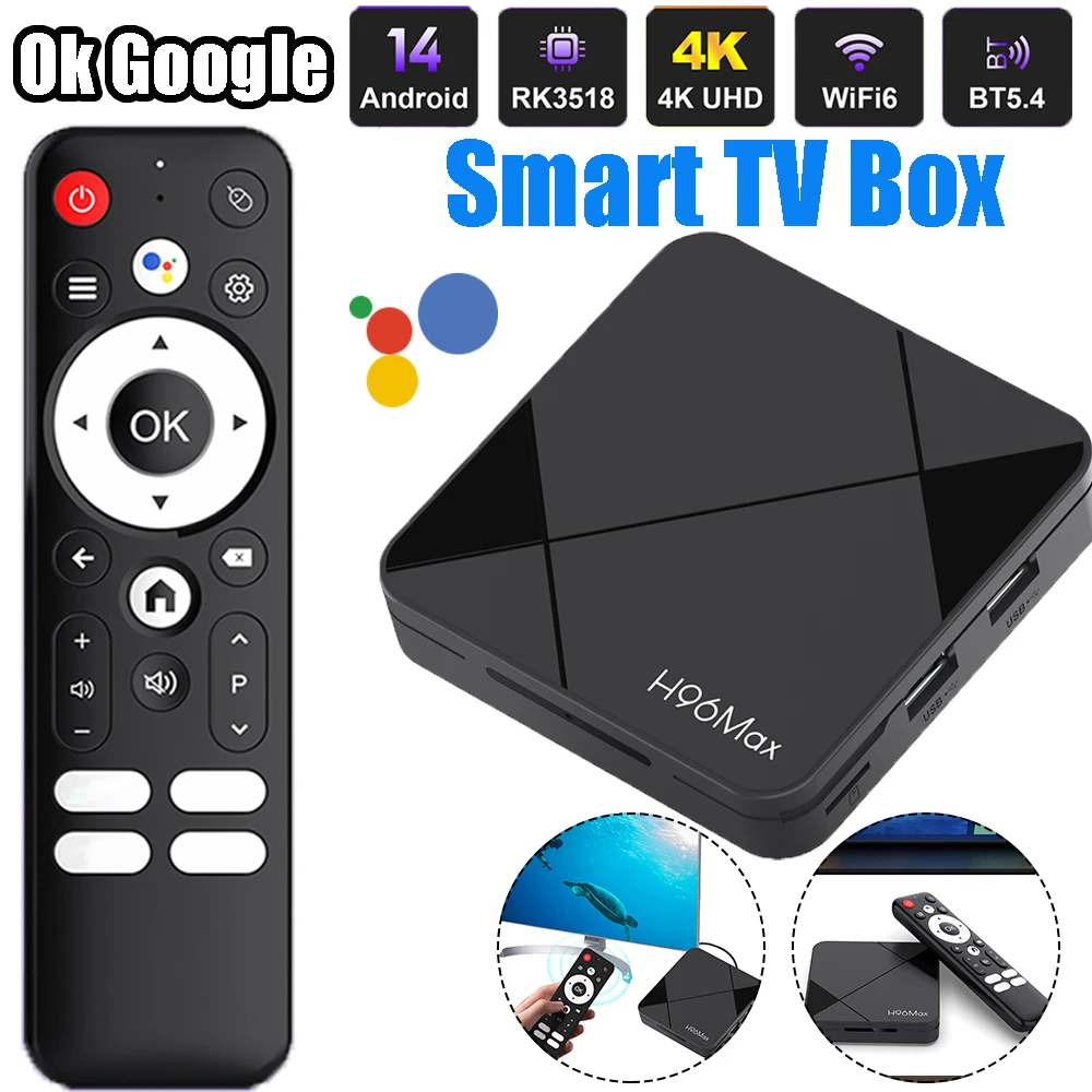 H96Max BT5.4 Медиаплеер RK3518 Четырехъядерный 4K HD ТВ Медиаплеер Голосовой пульт дистанционного управления Мышь-помощник H96Max BT5.4 Медиаплеер RK3518 Четырехъядерный 4K HD ТВ Медиаплеер Голосовой пульт дистанционного управления Мышь-помощник