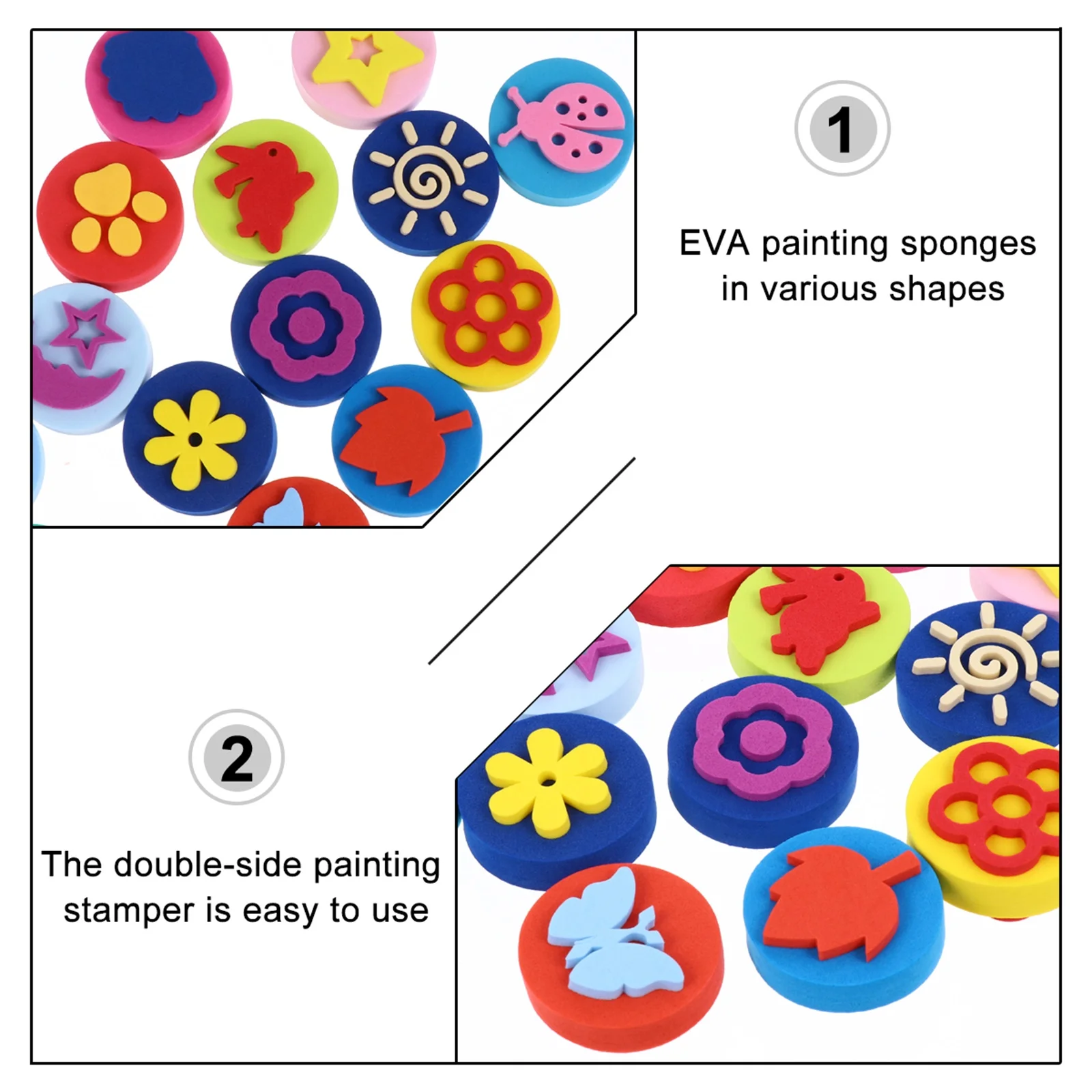 مجموعة ختم للأطفال مكونة من 23 قطعة قابلة للغسل من إسفنجة إيفا جرافيتي رسم لوحة ختم ألعاب للأطفال أنشطة ممتعة إبداعية