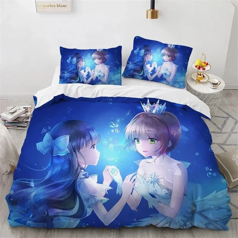 

Cardcaptor Sakurar Bedding Set,Duvet Cover Comforter Bed Set Quilt Cover Pillowcase,King Queen Twin Size Boys Girls Adults