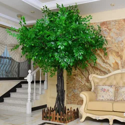 Floor-standing Large Peach Tree Cherry Tree Red Maple Artificial Flower Wedding Hotel Exhibition Living Room Decoration