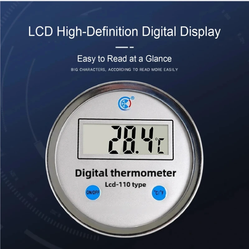 

LCD-110 Цифровые биметаллические термометры Датчик температуры реактора Промышленный датчик Осевой радиальный дизайн из нержавеющей стали