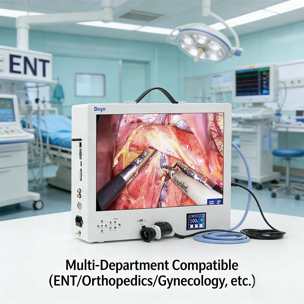 Full HD  Endoscopy Camera System with Light Source, 1080P Integrated Endoscopic Imaging System for Surgery