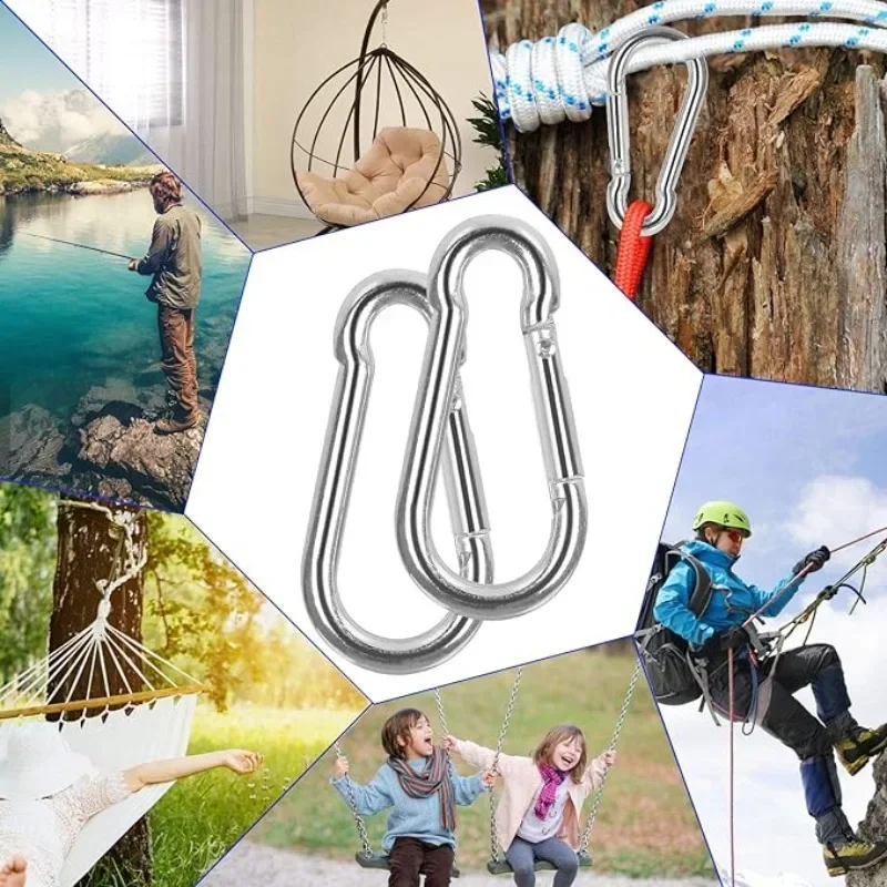 100-1Pcs Mini Carabiner Keychain Alluminum Alloy D-ring Buckle Spring Carabiner Snap Hook Clip Keychains Outdoor Camping Tool