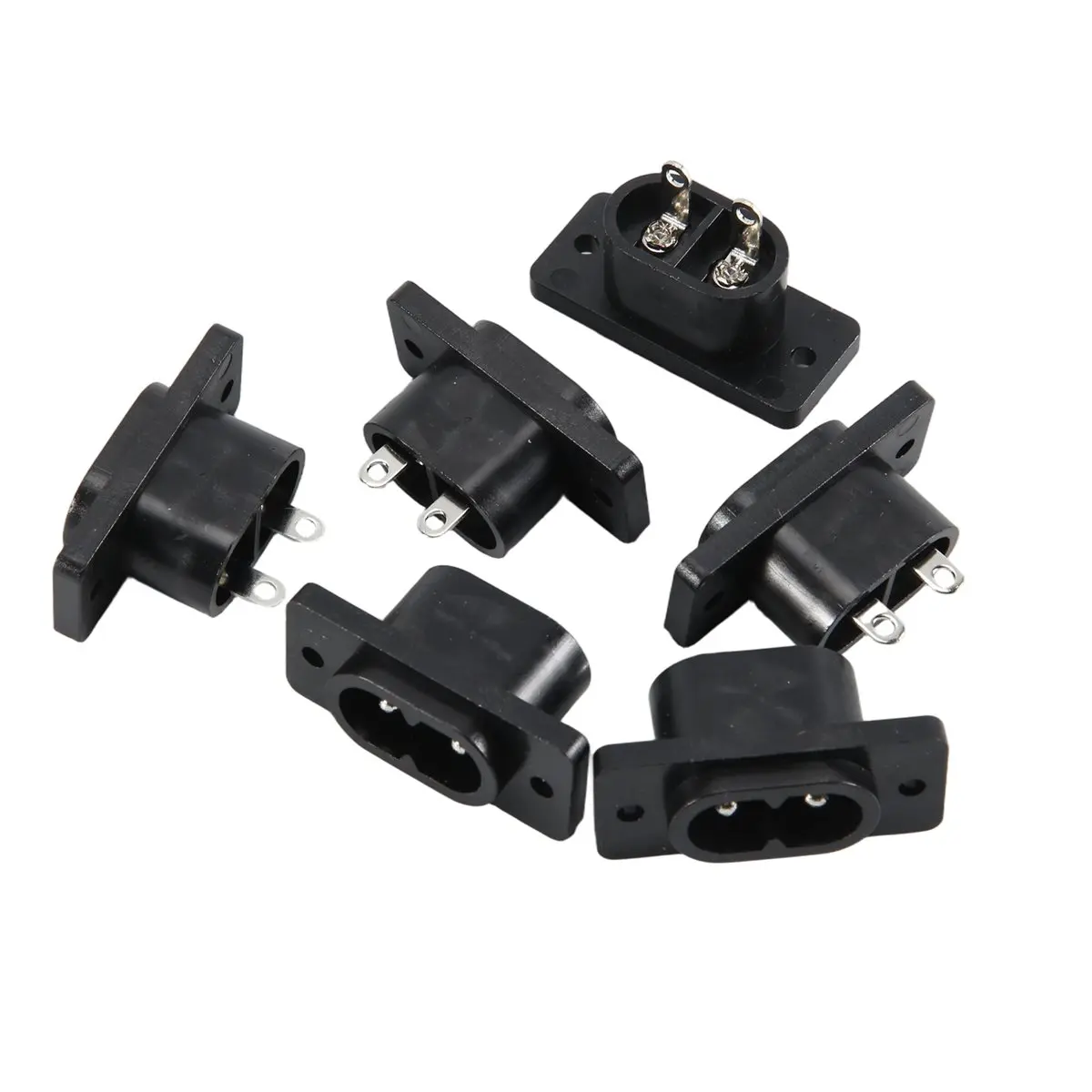 DT211~6 x AC 250V 2.5A IEC320 C7 Socket Solder Cup Pins Power Connector