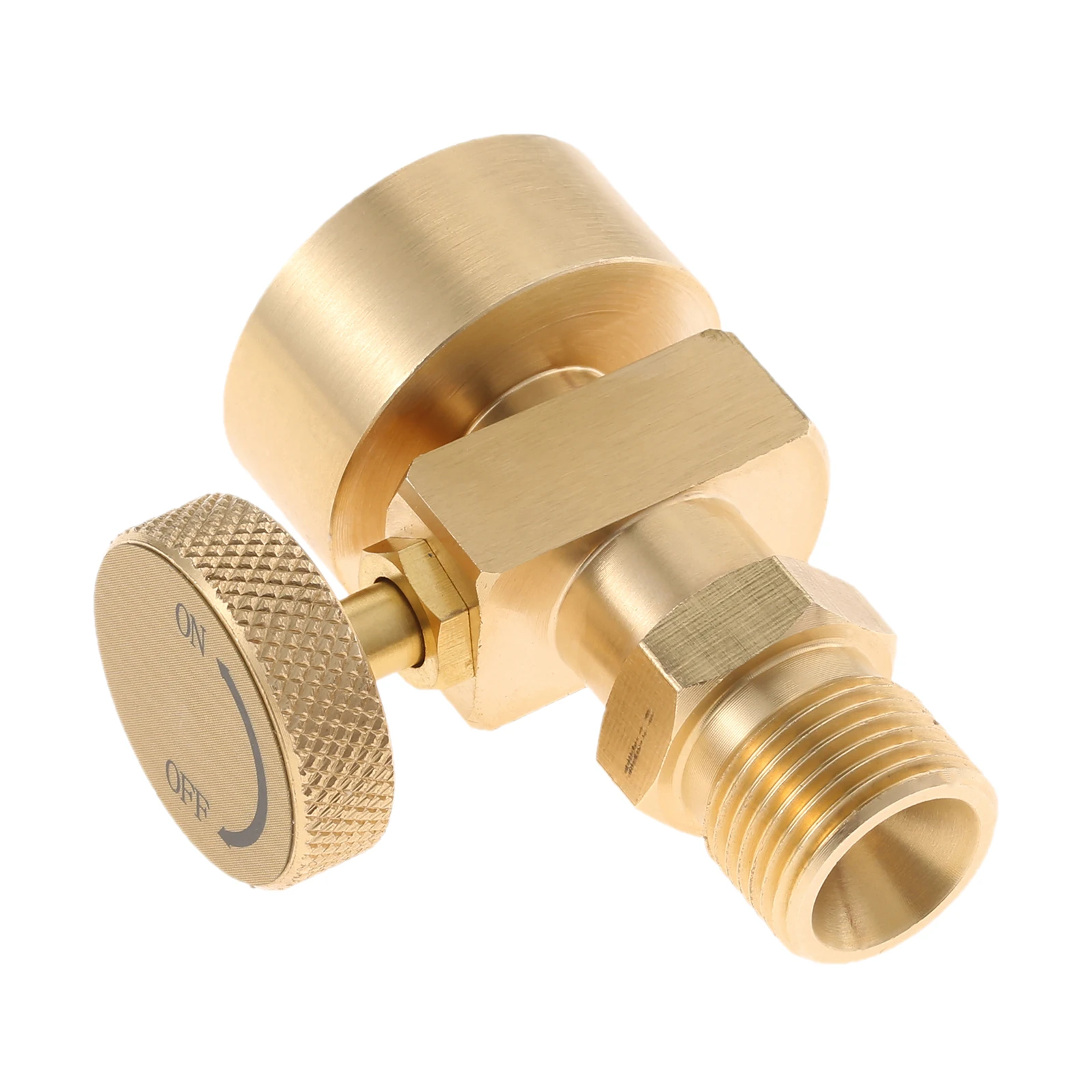 1LB Mapp Bottle Propane Adaptor with Valve CGA-600 Female to CGA-200 MC Regulator Thread Male Valve Kit Brass Propane Adaptor