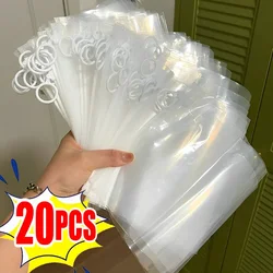 Bolsa transparente con lengüeta para tirar, suministros de embalaje para ropa interior, bragas, calcetines, bolsas de almacenamiento de cosméticos con agujero de aire resellable, 10/20 piezas