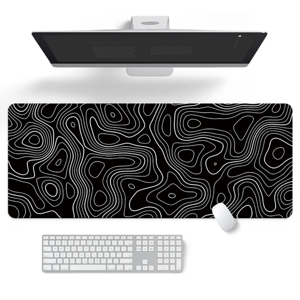 

Large Size Keyboard Mats Stitched Edge EXCO Office Gaming Mouse Pad Desk Protector English Shortcut Keys Non-Slip Desk Mat