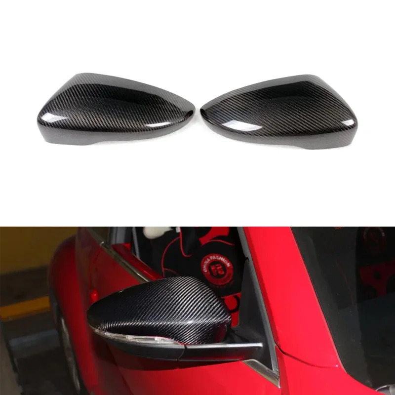 Carbon Fiber Side Mirror Cover Cap For Volkswagen VW Scirocco Modified Mirror Housing Rearview Mirror Cover Protective Decoratio