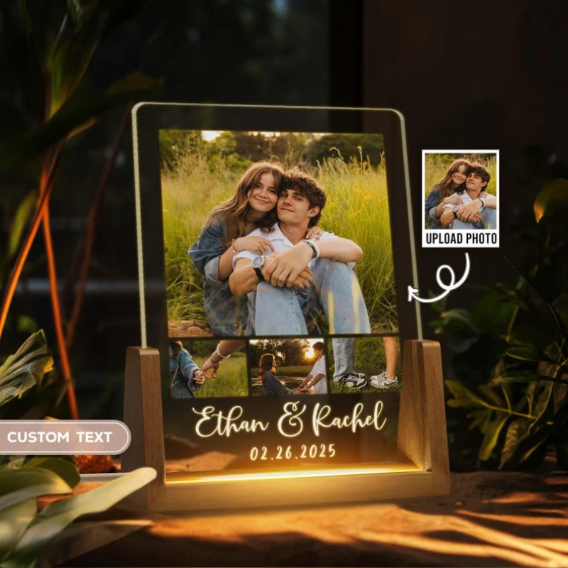 

Custom Spouse Photo Night Light Valentine's Day Gift Wedding Anniversary Gift Home Living Room Decor Lover Personalized Keepsake