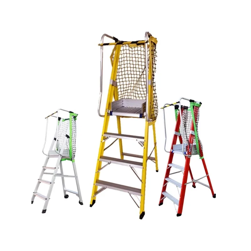 Aluminum alloy herringbone ladder thickened and thickened handrail ladder folding and climbing platform construction site