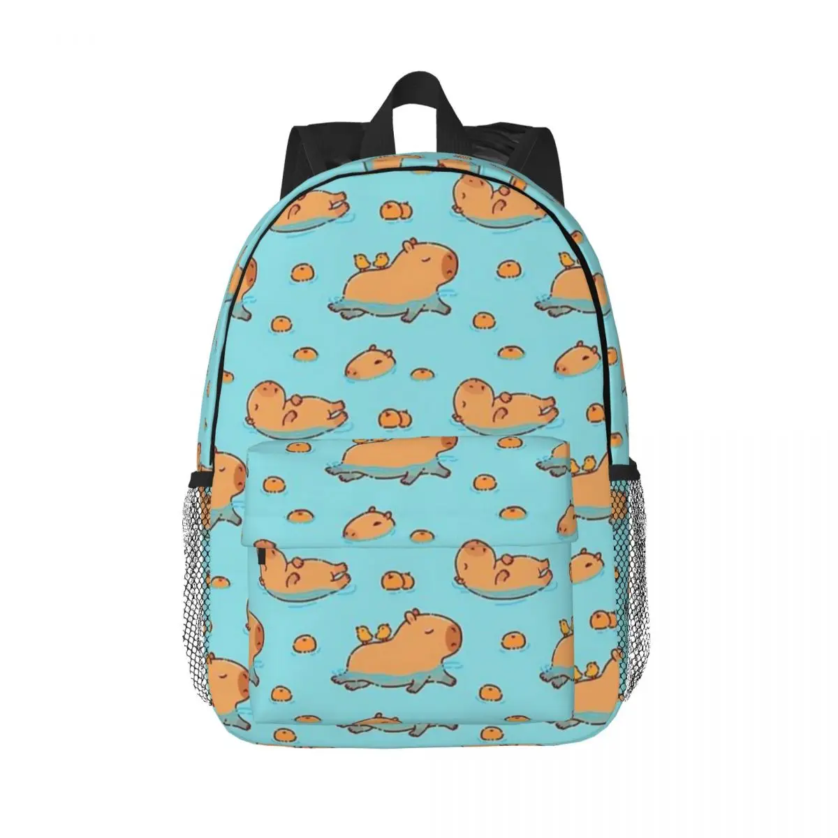 Capybara Pattern Swimming New Fashion High Capacity Waterproof College Backpack Trendy Laptop Travel Book Bag 15inch