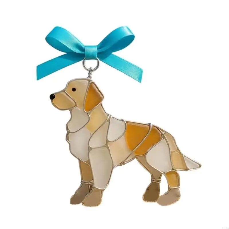 Exquisited Dog Pendant For Window Ornament Creating Holiday Charm
