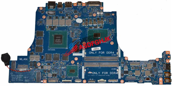 FOR Dell FOR Alienware 17 R4 Motherboard GTX1070M 8G w i7-7820HK 2.9Ghz CPU 18VYK CN-018VYK 018VYK LA-D751 100% Works Perfectly