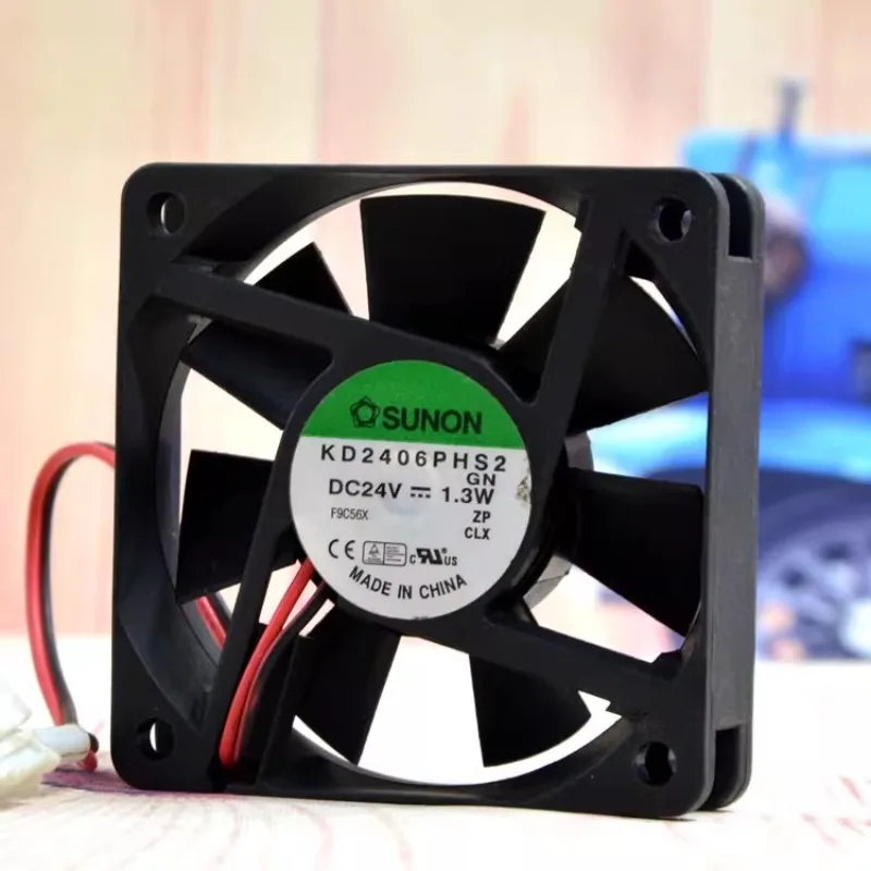 New Cooler Fan for SUNON KD2406PHS2 24V 1.3W 6015 Double Ball Ultra Quiet Inverter Fan 60x60x15mm