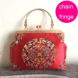 Vintage Fashion Flowers Bag Bags Lock Shell Bags Bag Chain Women Shoulder Crossbody Messenger Bag Women's Handbags Purses