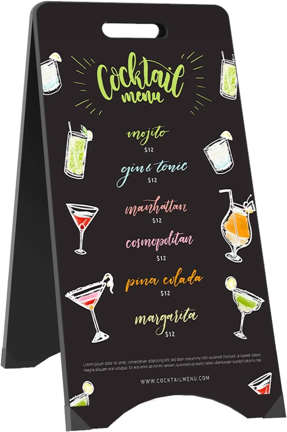 Large 15x30 Inch Double-Sided A-Frame Chalkboard Sign, Foldable for Outdoor and Indoor Use in Weddings, Restaurants