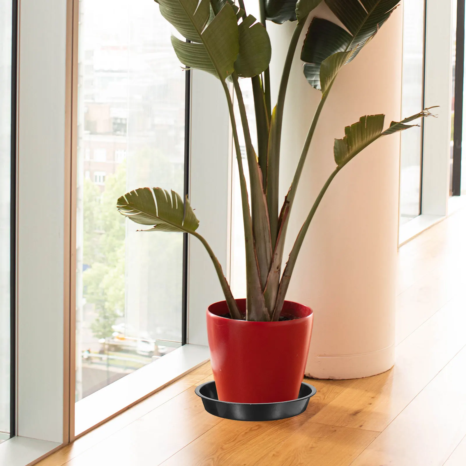 

25Pcs Plastic Flowerpot Bases Durable Anti-Slip Trays for Gardening Balcony Potted Plants Not Easy to Deform Break Sun