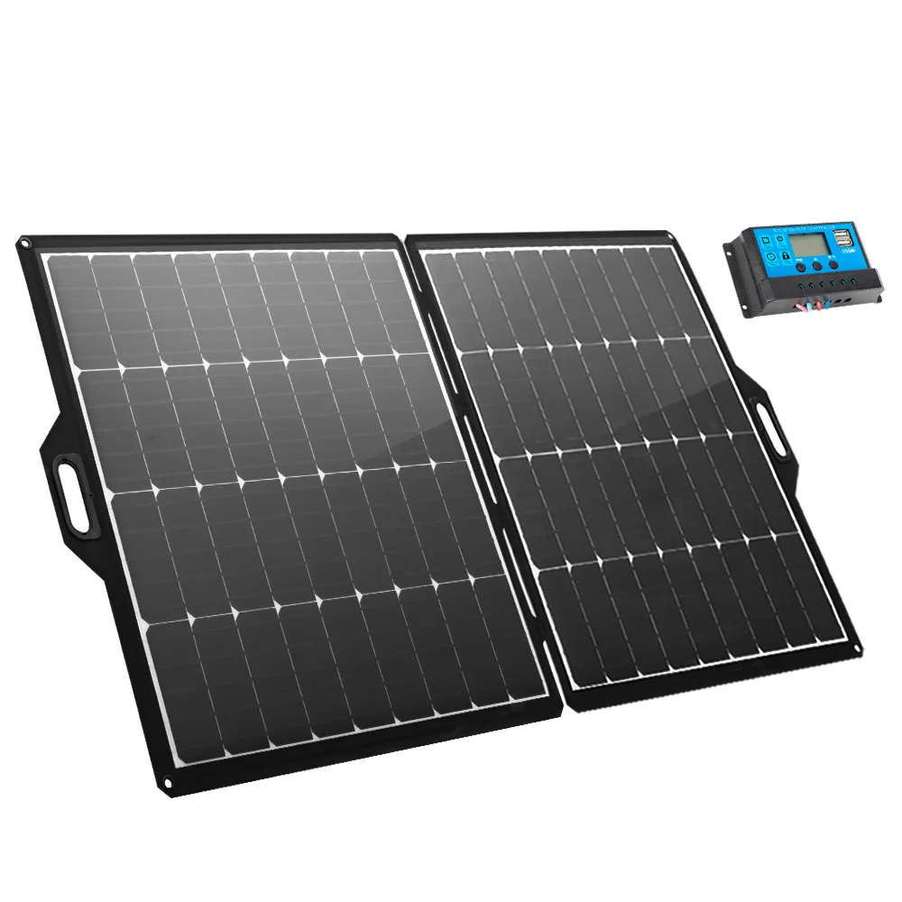 200W 12V Blanket Kit Mono Camping Portable Folding Solar Panel