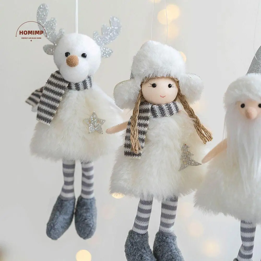 

Cartoon Santa Claus Snowman Elk Pendant Handmade Exquisite Christmas Plush Girl Ornaments Cute Soft Xmas Tree Pendant