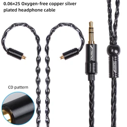 8core MMCX 2Pin 0.78mm A2DC Silver Plated Earphone Cable  3.5mm Balanced Headset Audio Jack Cable For SE315 SE425 LS50 LS70 E40
