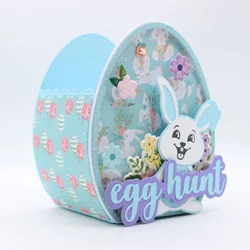 KSCRAFT Easter Egg Shaker Box Metal Cutting Dies Stencils for DIY Scrapbooking Decorative Embossing DIY Paper Cards