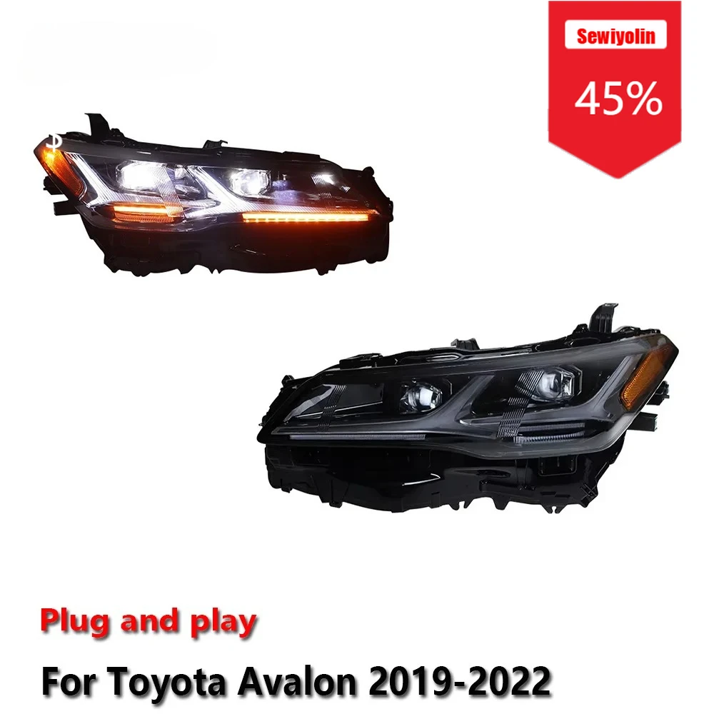 

Sewiyolin Car LED Headlight Assemblies For Toyota Avalon 2019-2022 Fog DRL Brake Turn Signal Lamp Plug and Play