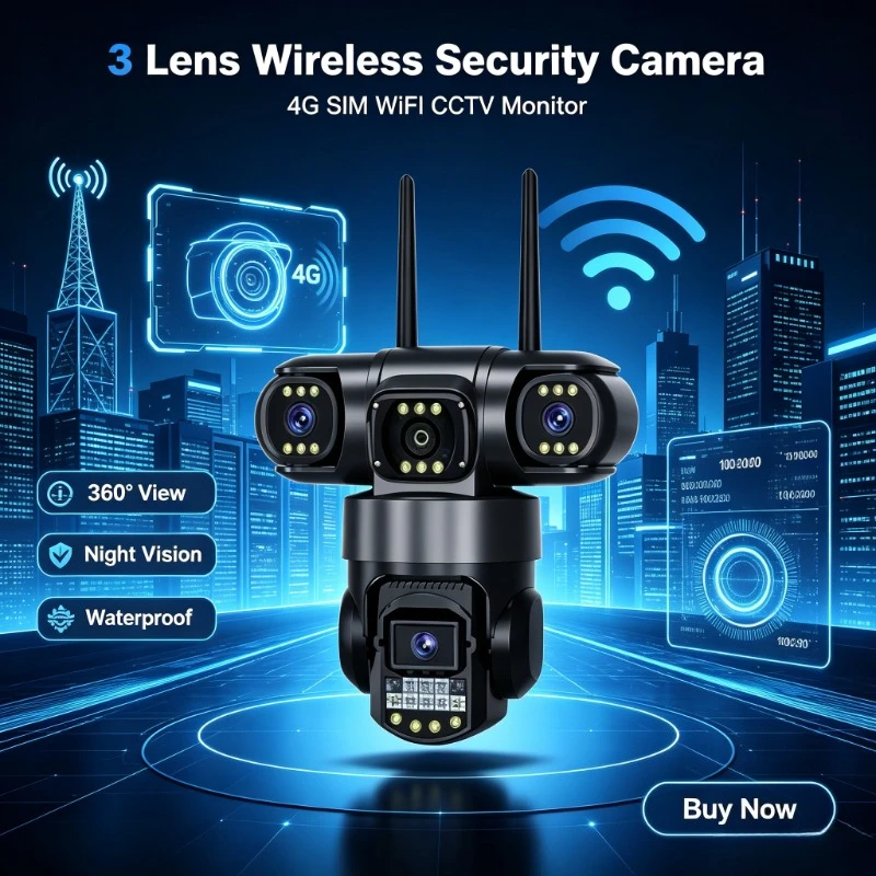 Home Security Units - Villa Perimeter Security Unit, 3 Lens